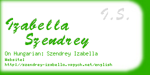 izabella szendrey business card